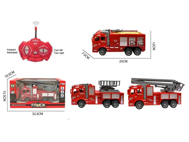 1:30 4-Channel Remote Control Fire Engine With Lights(Not Included Batteries)