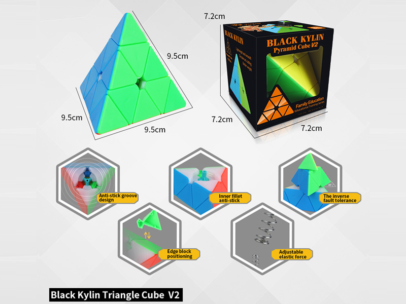 Pyramid Black Kirin Magic Cube