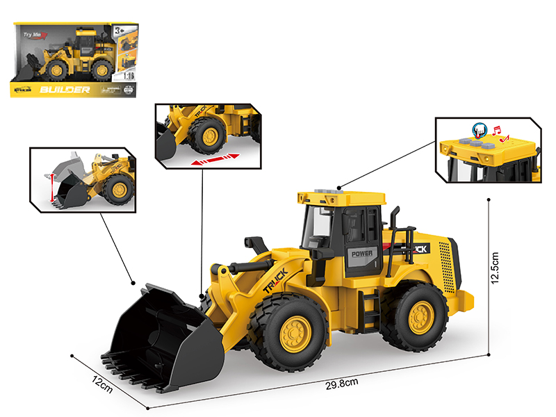 1:16 Friction Bulldozer(Sound And Light)