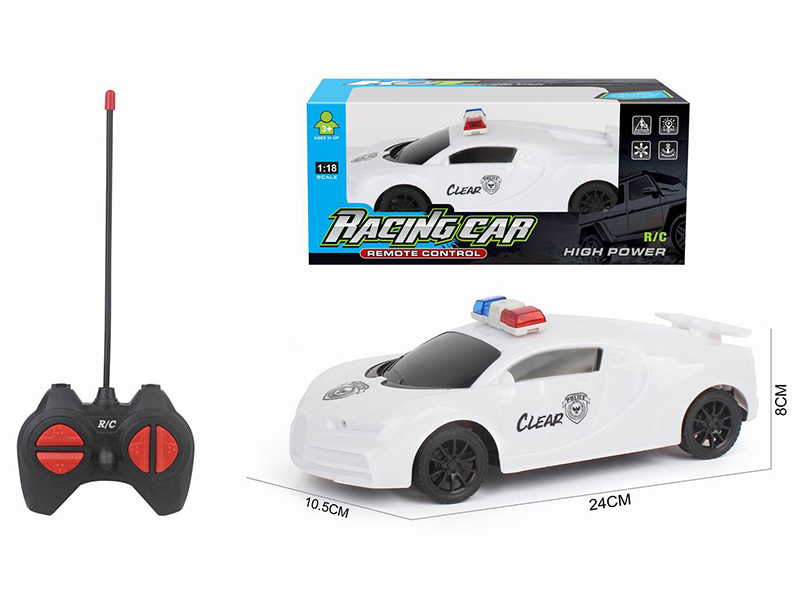1:18 4-Channel Remote Control Bugatti Police Car (Not Included Batteries)