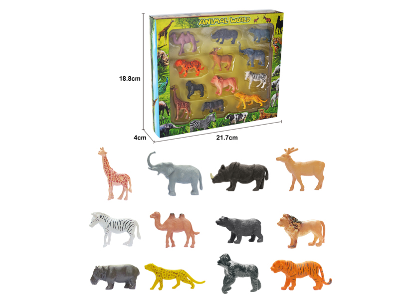 2.5 Inch Solid Animal Toy Set