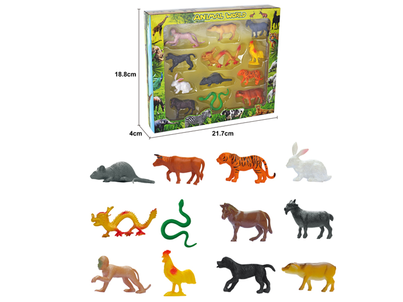 2.5 Inch Solid The Twelve Chinese Zodiac Signs