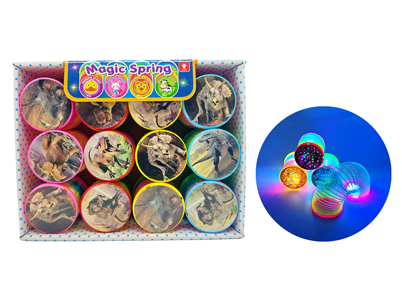 12PCS Dinosaur Rainbow Circle With Light