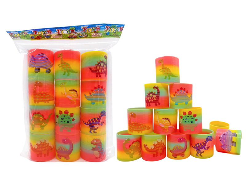 12PCS Taiwan Dinosaur Rainbow Circle