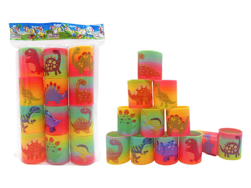 12PCS Taiwan Dinosaur Rainbow Circle