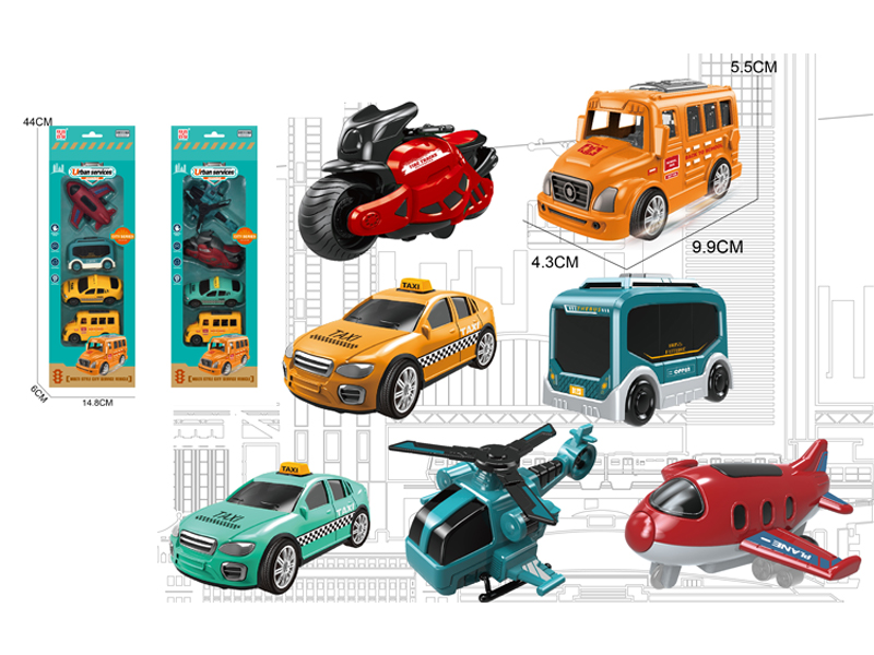 Friction Urban Traffic Toy Set