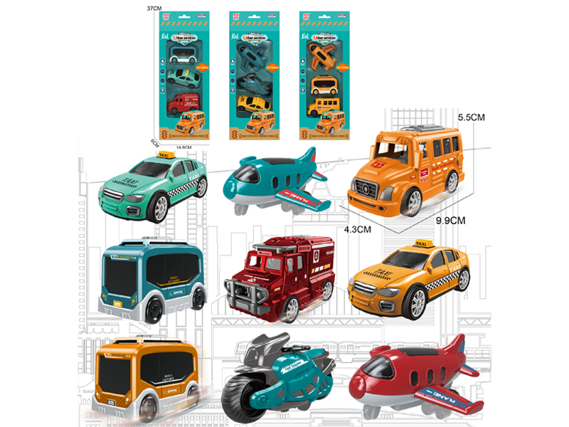 Friction Urban Traffic Toy Set