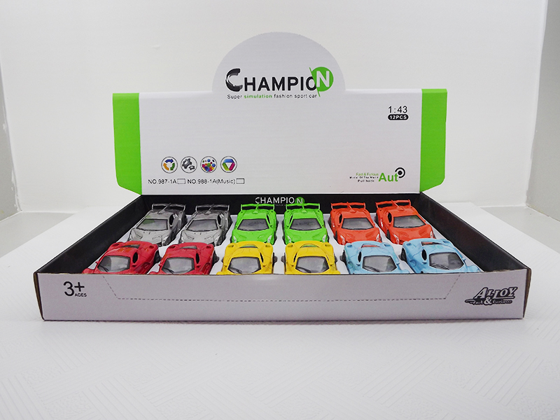 1:43 Pull Back Alloy Simulated Car Lamborghini/ Ferrari(12PCS)