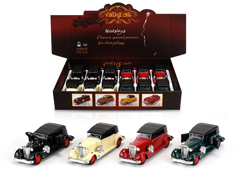 1:28 Pull Back Alloy Simulated Rolls-Royce Vintage Car(3 Doors Open)12pcs