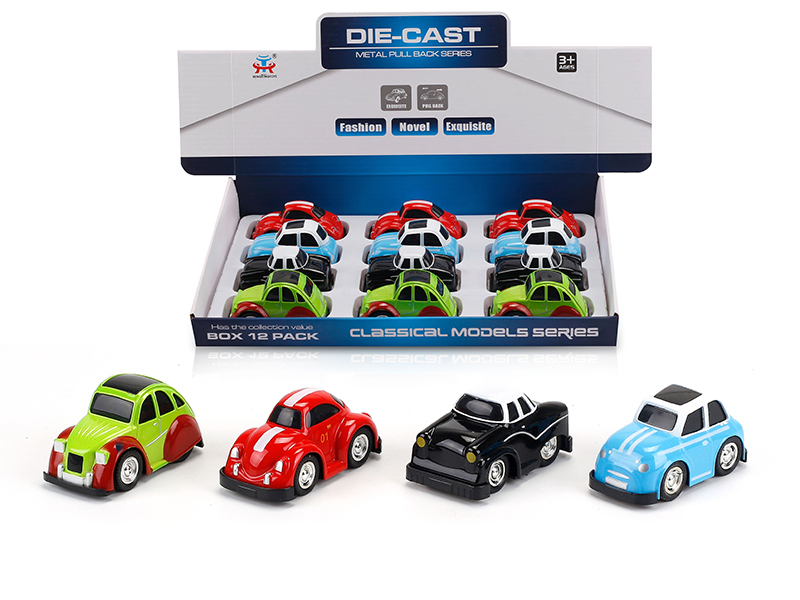Pull Back Q Edition Alloy Car(12PCS)