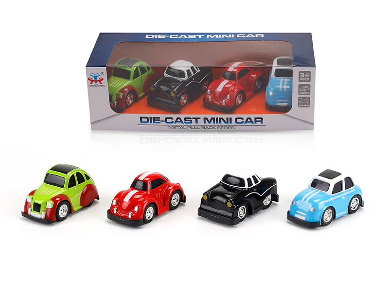 Pull Back Q Edition Alloy Car(4PCS)