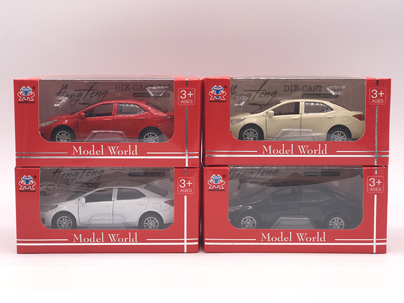 1:36 Pull Back Alloy Simulated Car With Light And Music(Corolla)