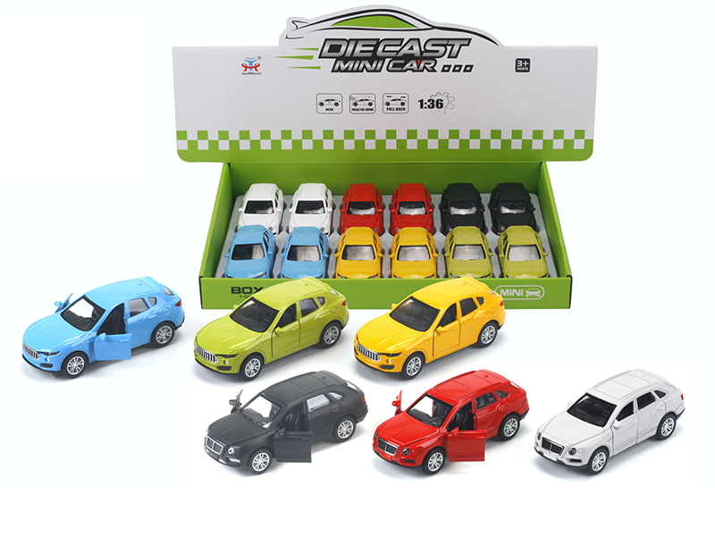 1:36 Pull Back Alloy Simulated Car (Bentley, Maserati)12PCS