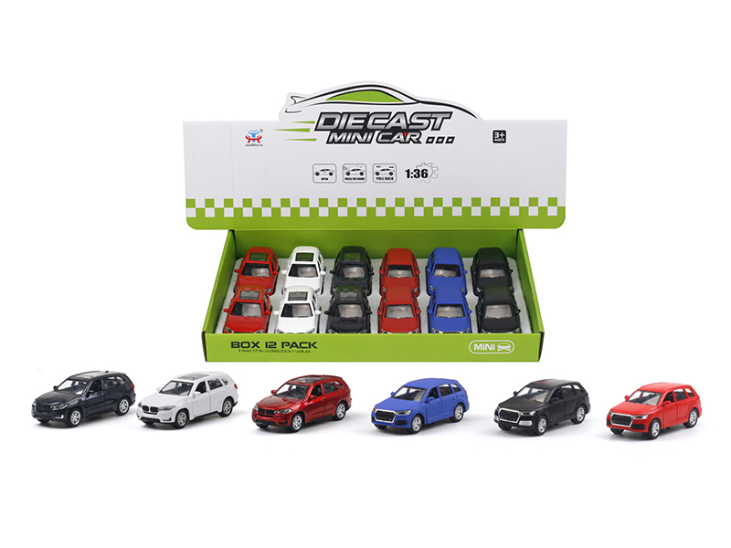 1:36 Pull Back Alloy BMW/Audi Simulated Car(12PCS)
