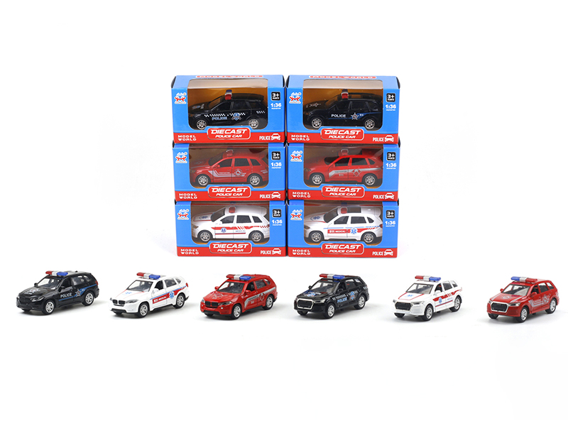 1:36 Pull Back Alloy BMW/Audi Police Car