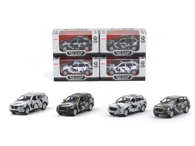 1:36 Pull Back Alloy BMW/Audi Camouflage Car