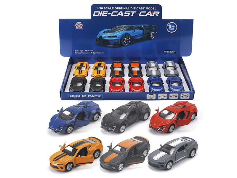 1:36 Pull Back Alloy Chevrolet/Lykan Simulated Car(12PCS)