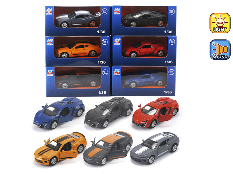 1:36 Pull Back Alloy Chevrolet/Lykan Simulated Car With Light And Music