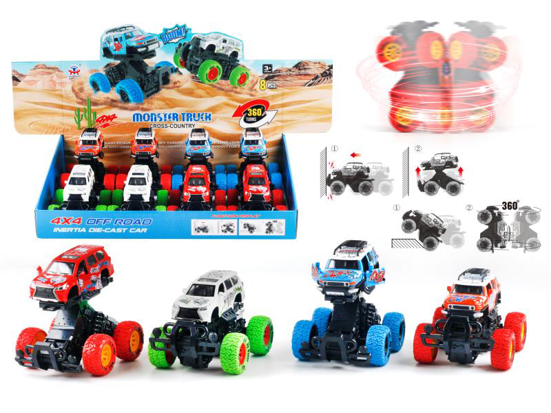 1:36 Friction Alloy Stunt Monster Truck(Lexus/Toyota FJ)8PCS