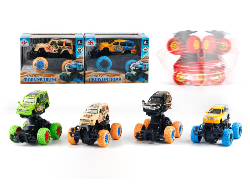 1:36 Friction Alloy Stunt Monster Truck(Benz/Cruiser)
