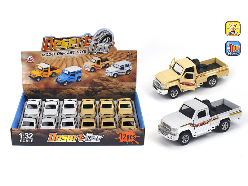 1:32 Pull Back Alloy FJ40 Pickup Truck With Light And Music(12PCS)