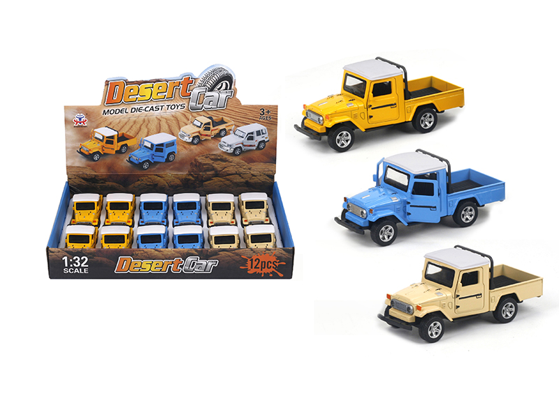 1:32 Pull Back Alloy Land Cruiser Pickup Truck(12PCS)