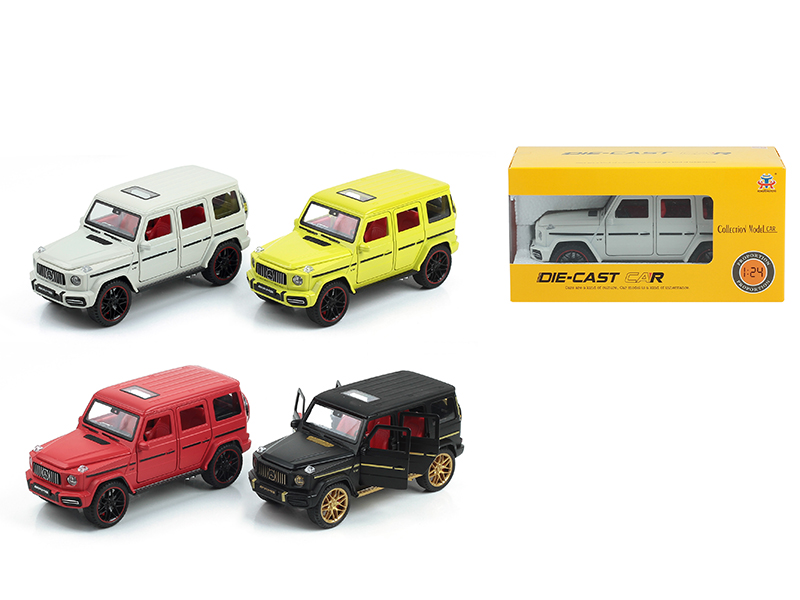 1:22 Mercedes-Benz G63 Pull Back Alloy Car With Sound And Light(6 Doors Open)