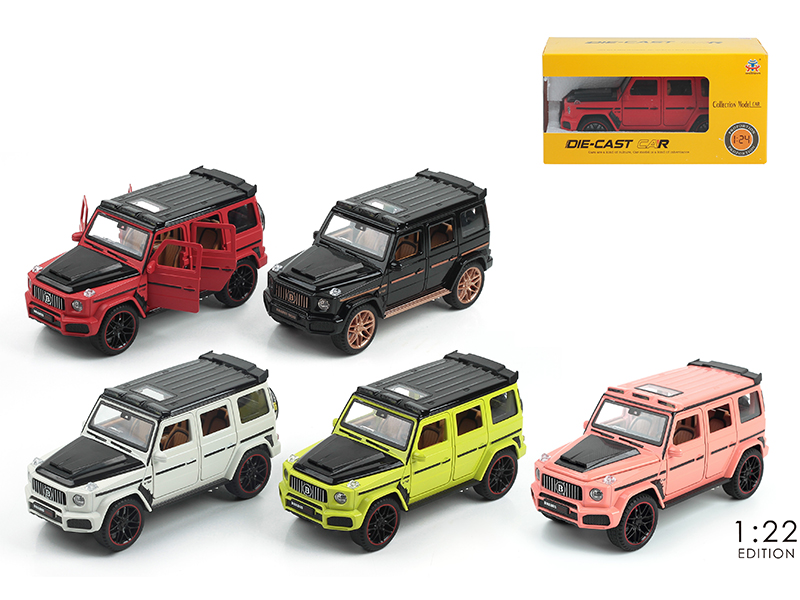 1:22 Mercedes-Benz G63 Pull Back Alloy Car With Sound And Light(6 Doors Open)8PCS