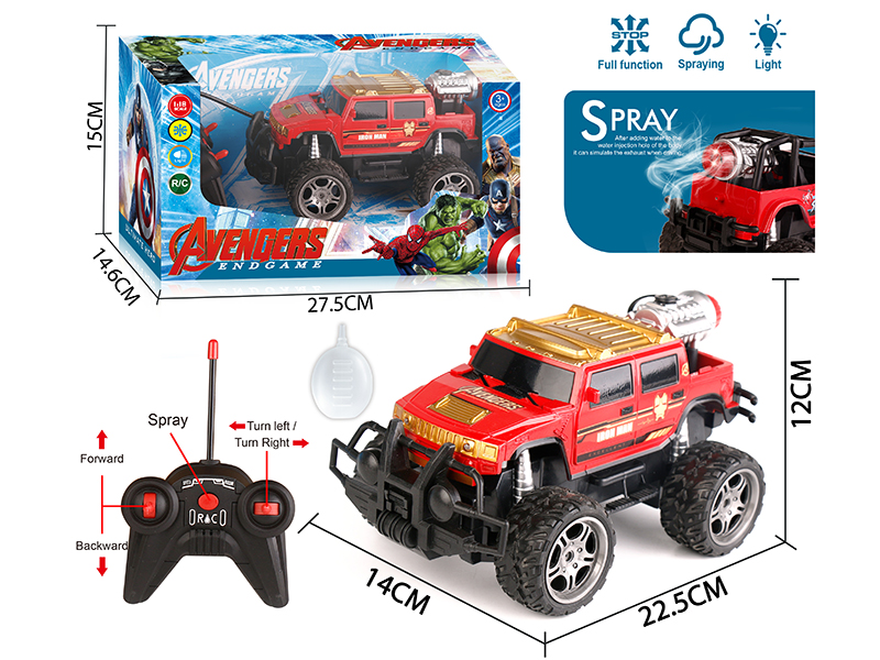 40Mhz 1:16 5-Channel Remote Control Spray Off-Road Vehicle With Lights(Iron Man HX)Not Included Batteries
