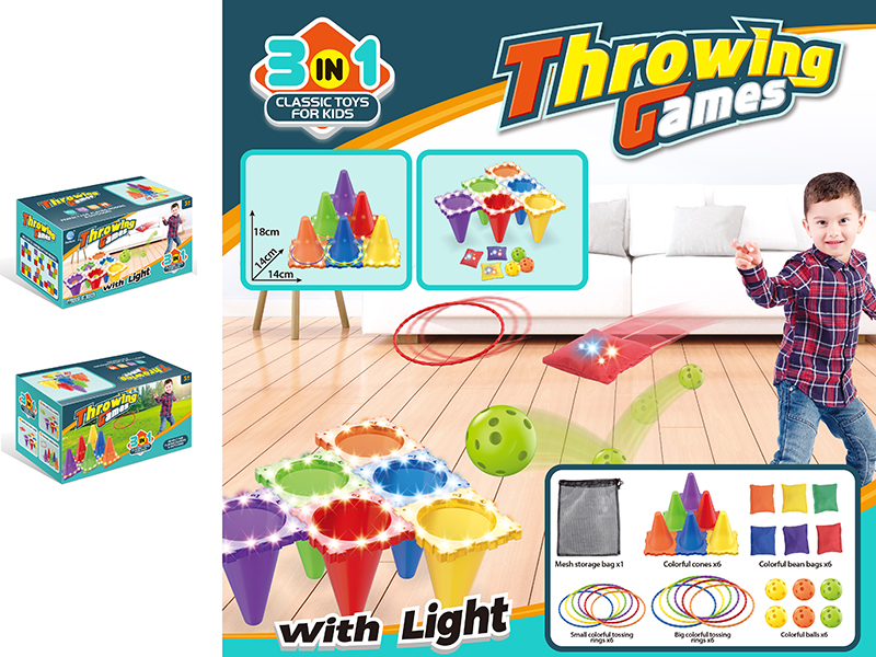 6 Color Cones Throwing Game(With Lights)