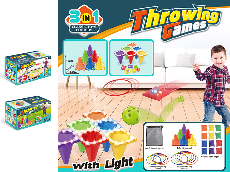 6 Color Cones Throwing Game(With Lights)