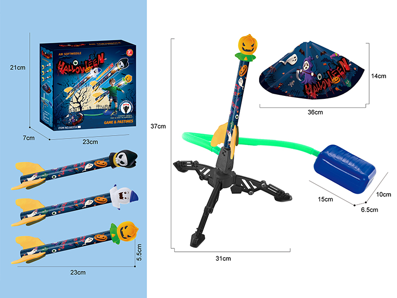 Halloween Rocket Launcher With 3 Halloween Missiles