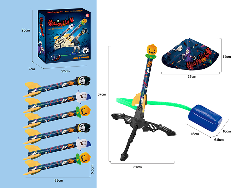 Halloween Rocket Launcher With 6 Halloween Missiles