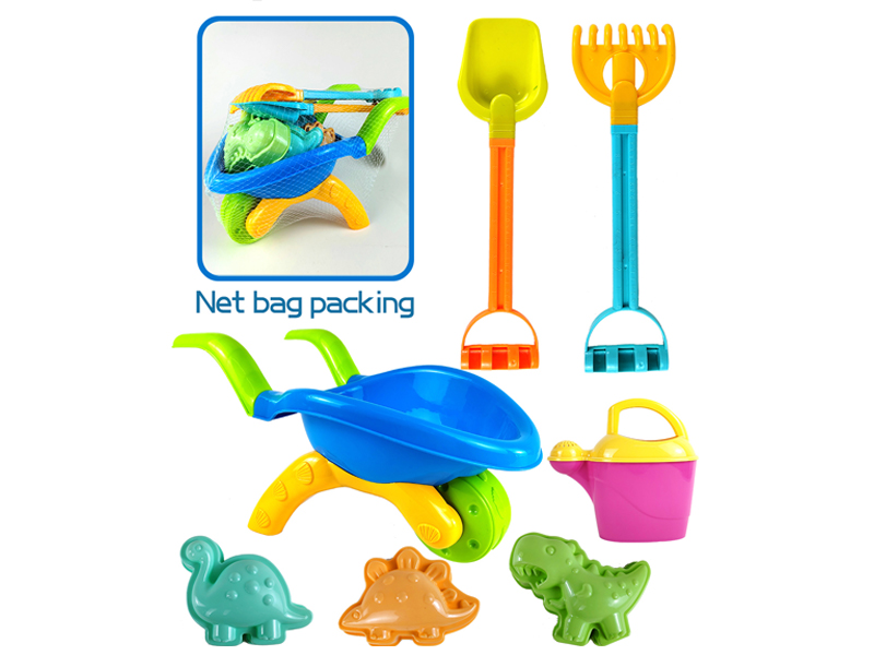 Beach Three Wheeled Cart Set 7PCS