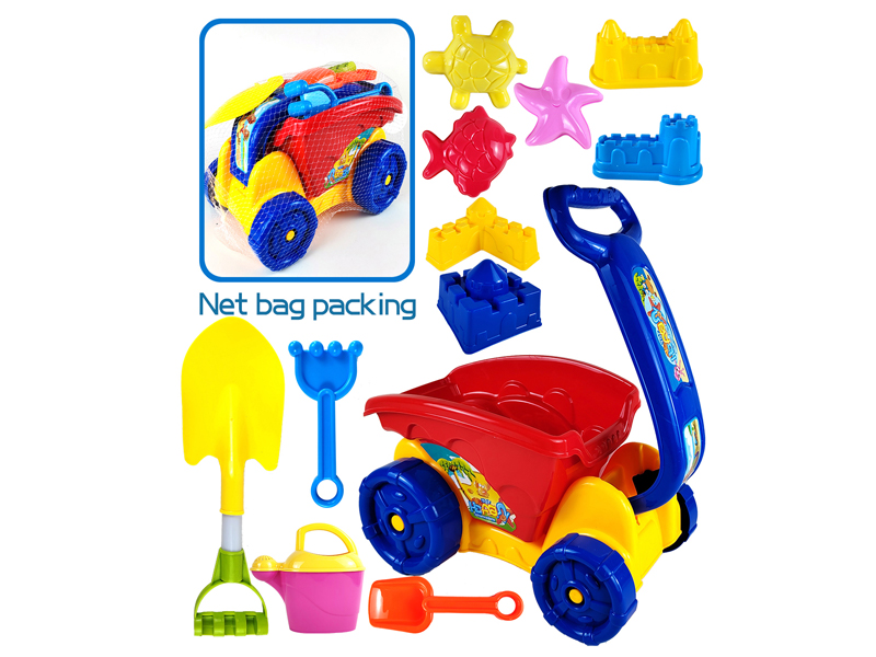 Beach Bucket With Beach Trailer Set 12PCS