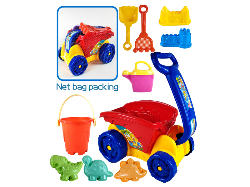 Beach Bucket With Beach Trailer Set 10PCS