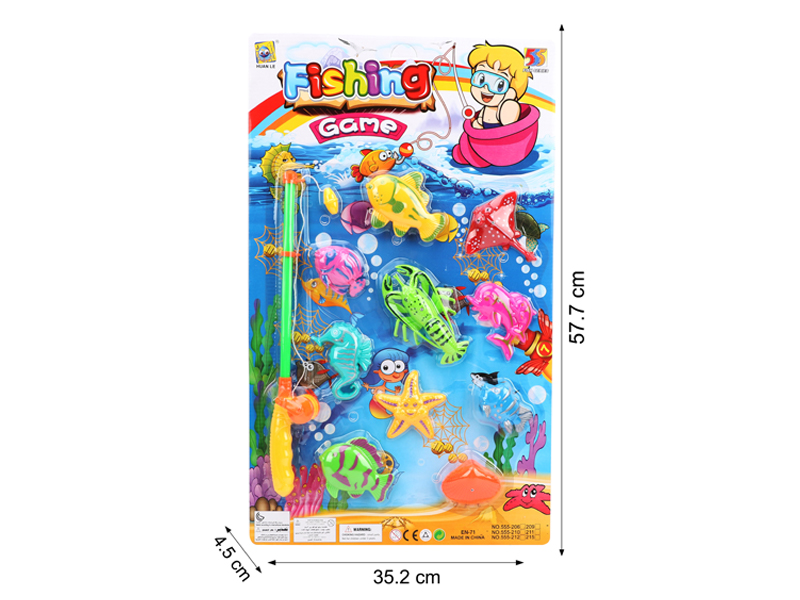 Single Rod Fishing Toys Set