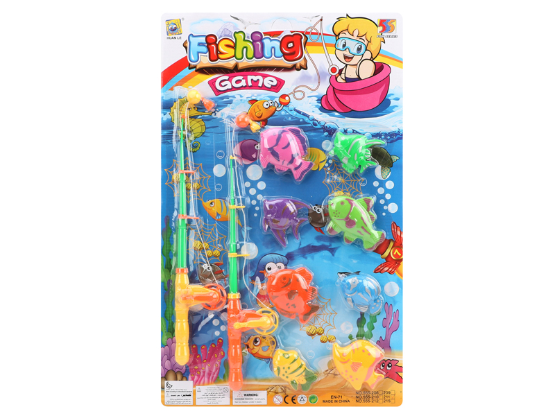 Double Pole Spray Painting Fishing Set