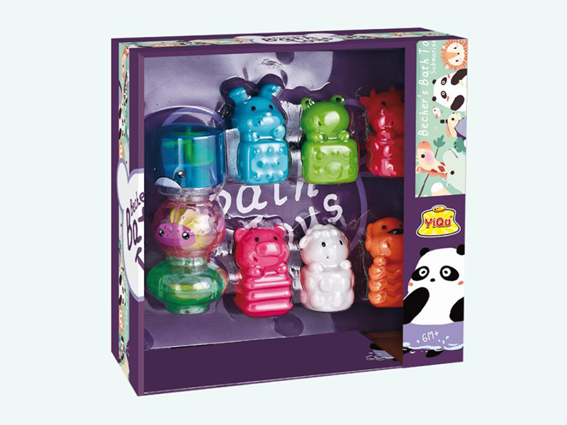 DIY Bath Toys With 6 Vinyl Animals Toys