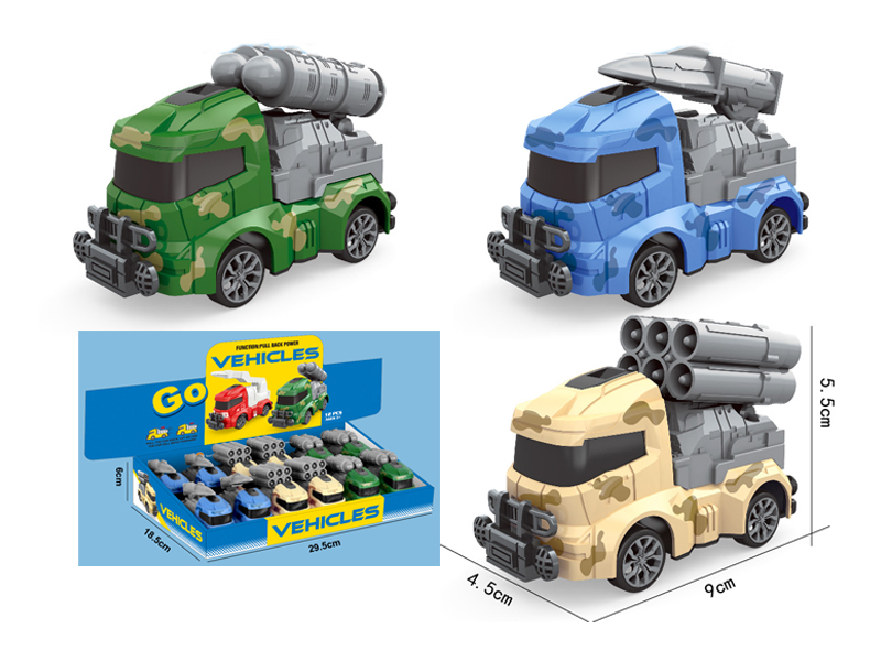 Pull Back Military Convoy 12PCS