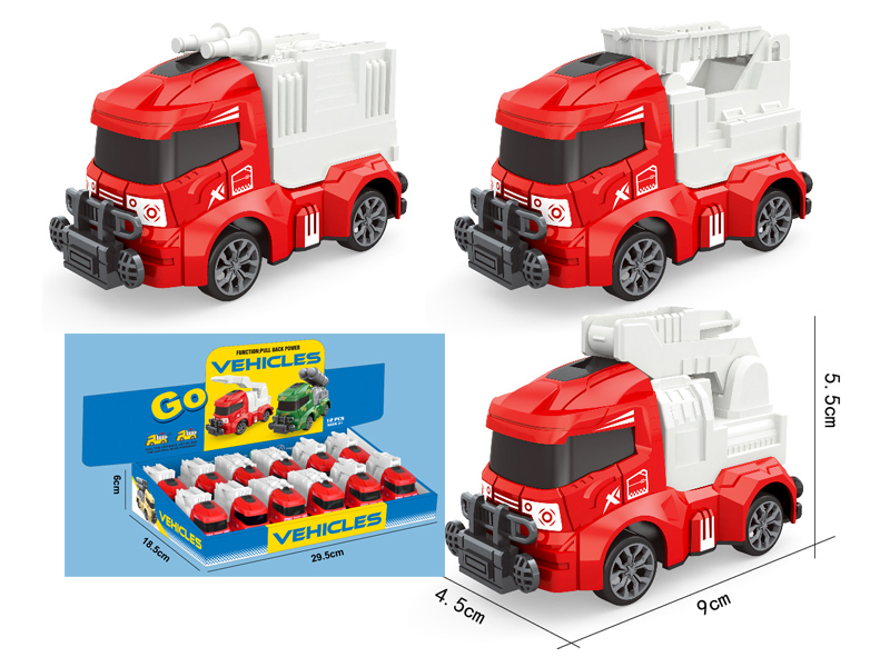 Pull Back Fire Brigade 12PCS