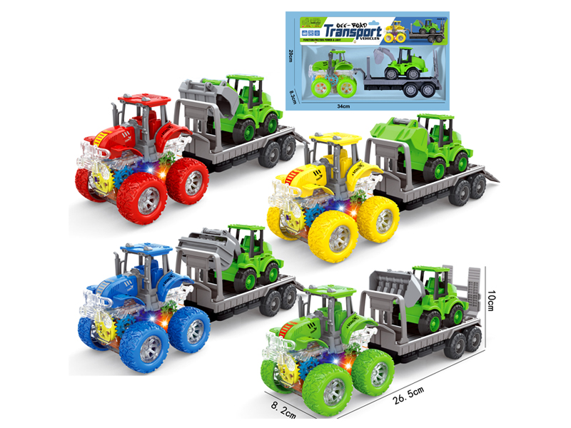 4Wd Double Friction Special Effects Farmer'S Cart+Pull Back Agricultural Cart