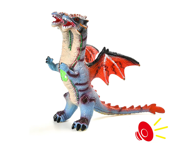 Vinyl Model Two-Headed Flying Dragon With IC(Cotton Stuffing)