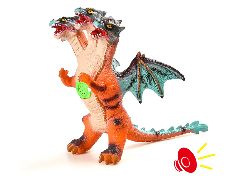 Vinyl Model Three-Headed Flying Dragon With IC(Cotton Stuffing)