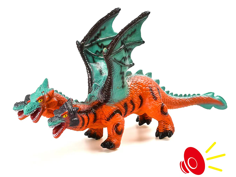 Vinyl Model Three-Headed Flying Dragon With IC(Cotton Stuffing)