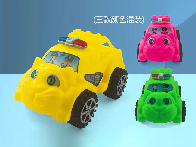 Solid Colour Friction Tom Cat Police Car