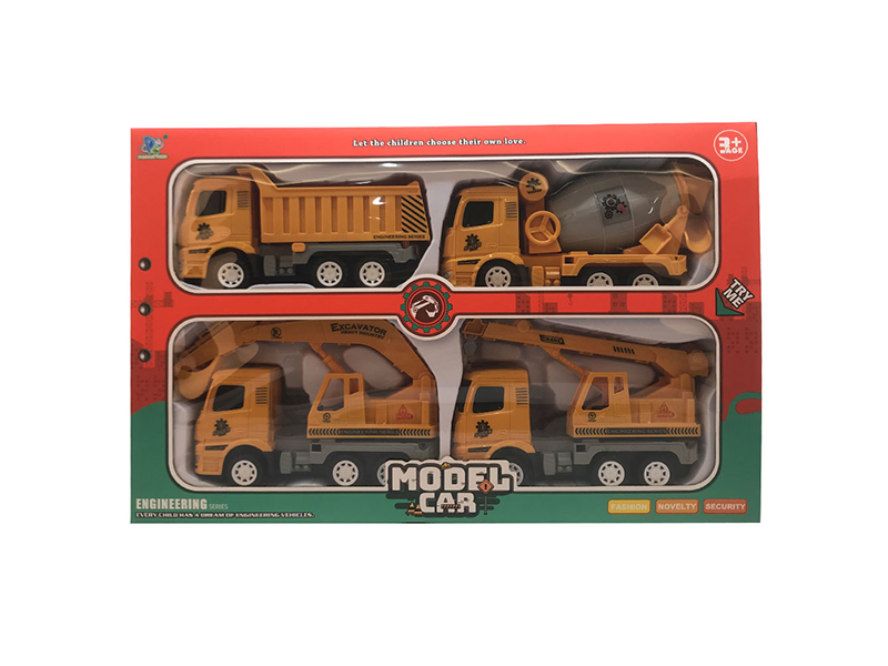 4PCS Friction Engineering Vehicle