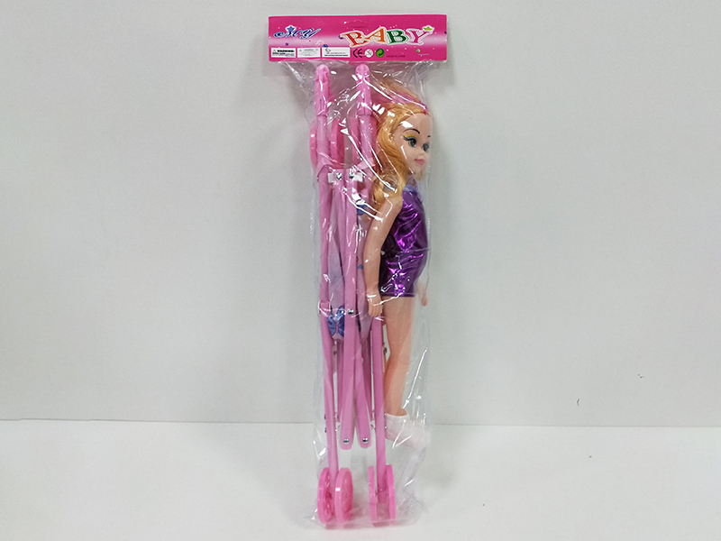 18 Inch Fat Empty Body Doll With 55 Cm Cart