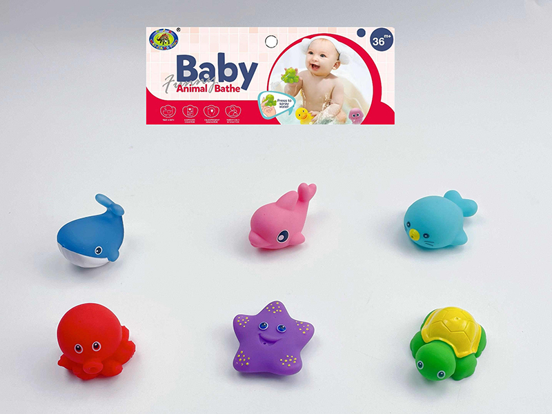 Baby Bath Toys Spray Water Sea Animals(6PCS)