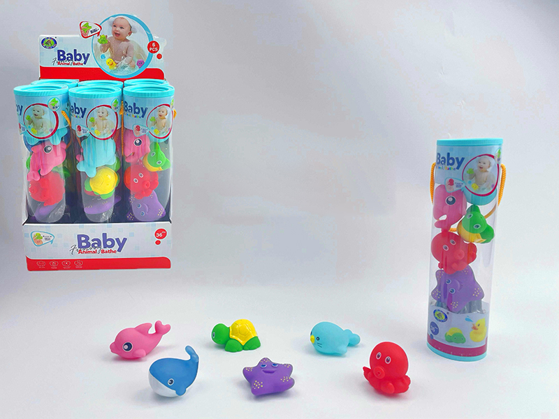 Baby Bath Toys Spray Water Sea Animals(6PCS)6 Cylinder/Box